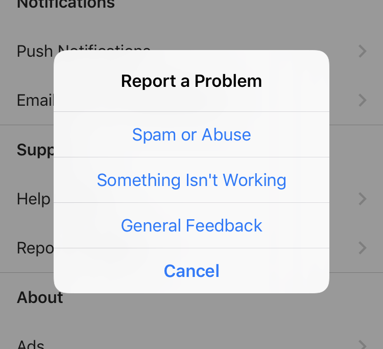 Report an issue