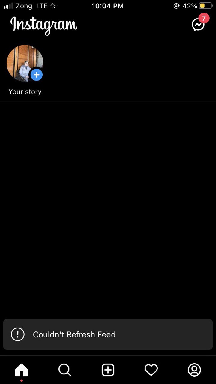 instagram couldn't refresh feed