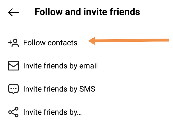 Finden Sie jemanden auf Instagram, indem Sie Kontakte synchronisieren 